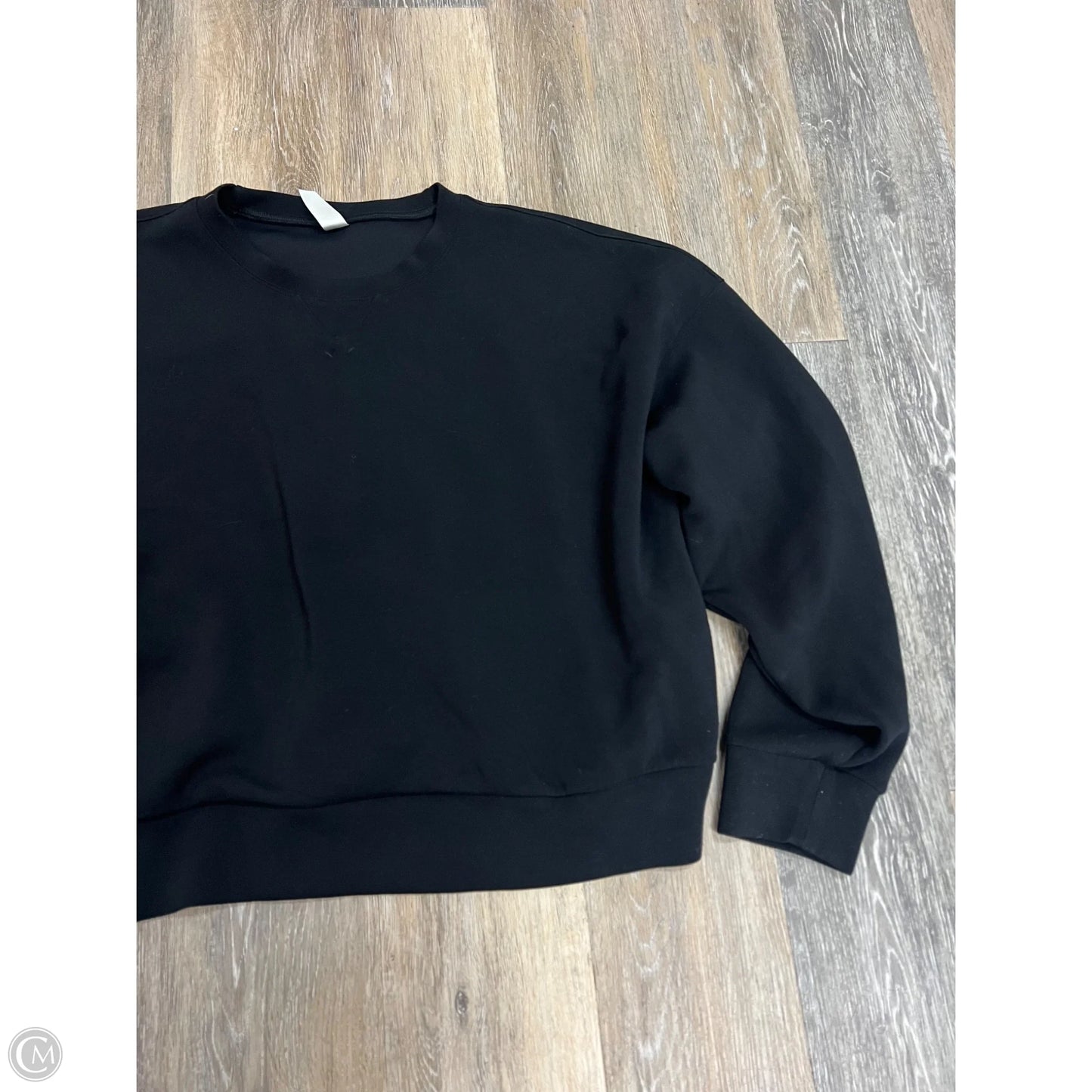 -Athletic Sweatshirt Crewneck By Spanx In Black, Size: 1x