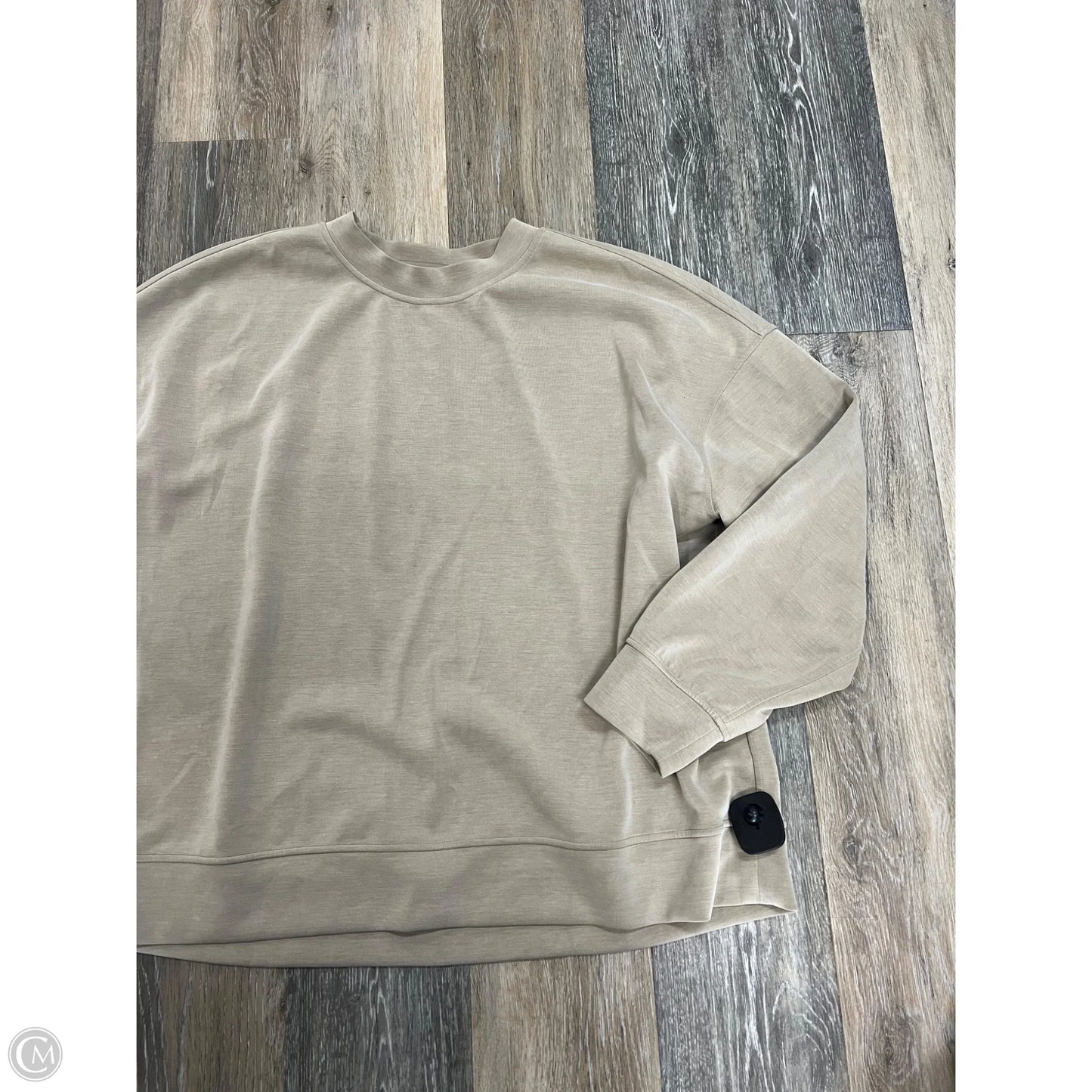 Athletic Sweatshirt Crewneck By Lululemon In Tan, Size: Xl