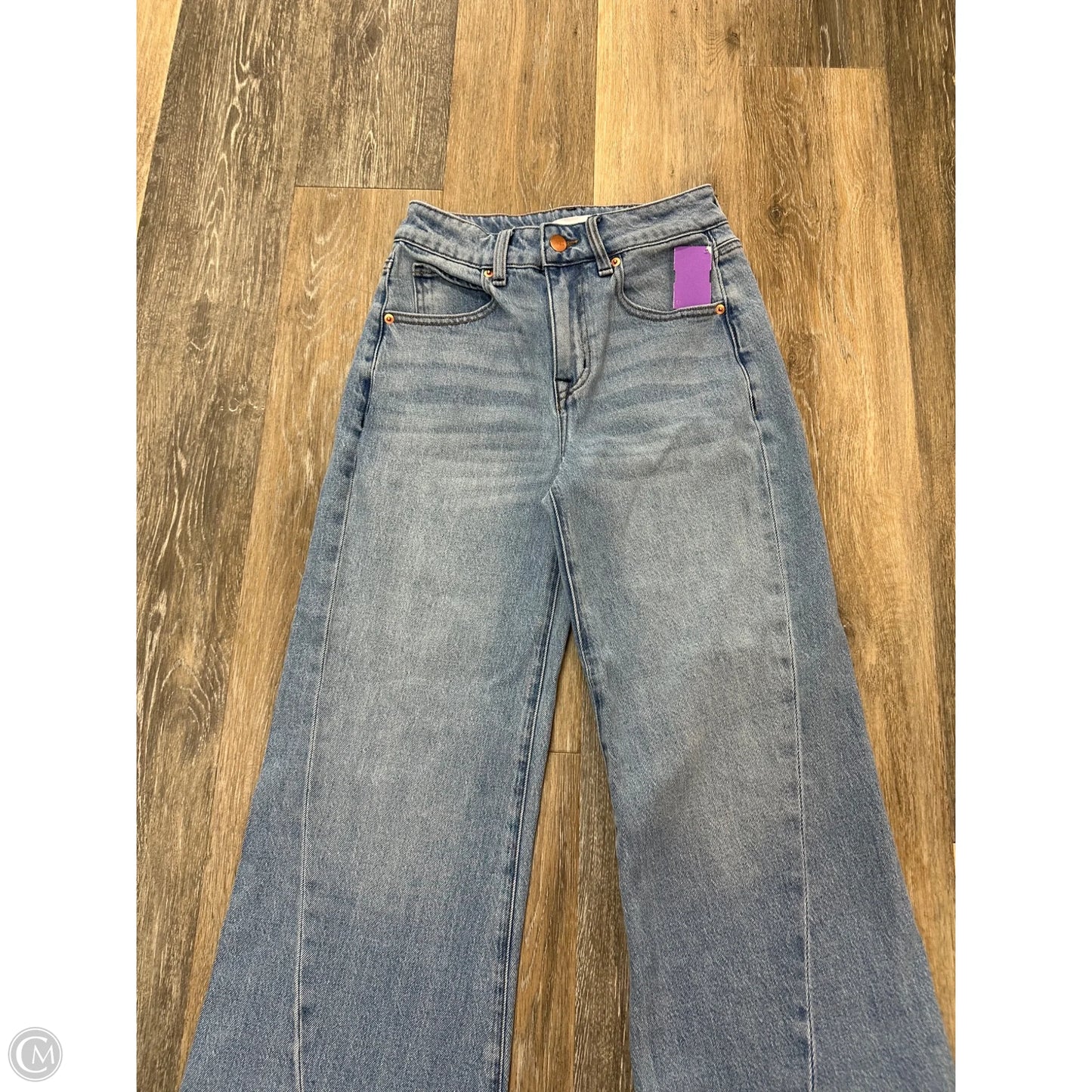 Jeans Wide Leg By Evereve In Blue Denim, Size: 1/25