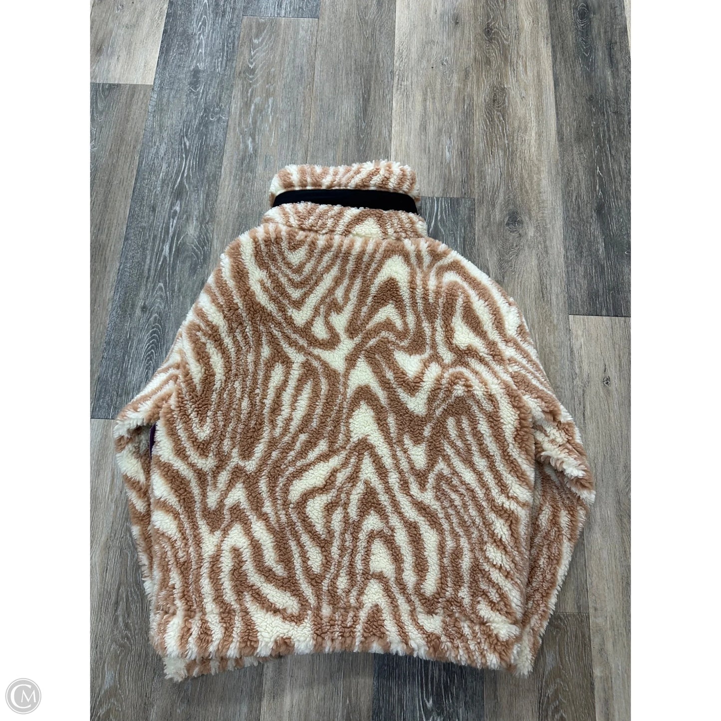 Jacket Faux Fur & Sherpa By Apparis In Tan & White, Size: Xxs