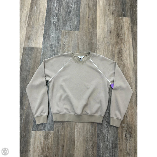 -Athletic Top Long Sleeve Crewneck By Spanx In Beige, Size: S