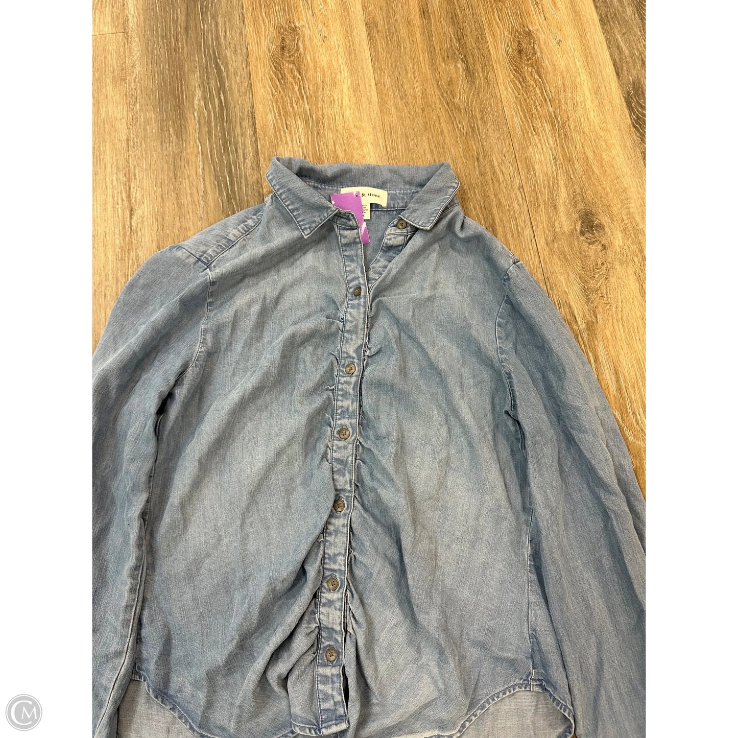 Blouse Long Sleeve By Cloth & Stone In Blue, Size: S
