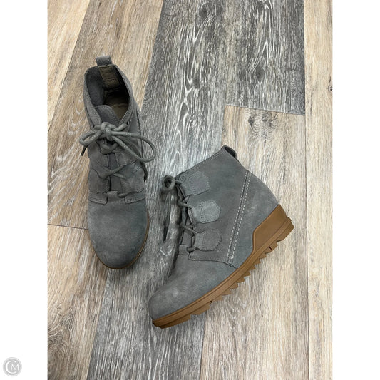 Boots Ankle Heels By Sorel In Grey, Size: 7.5