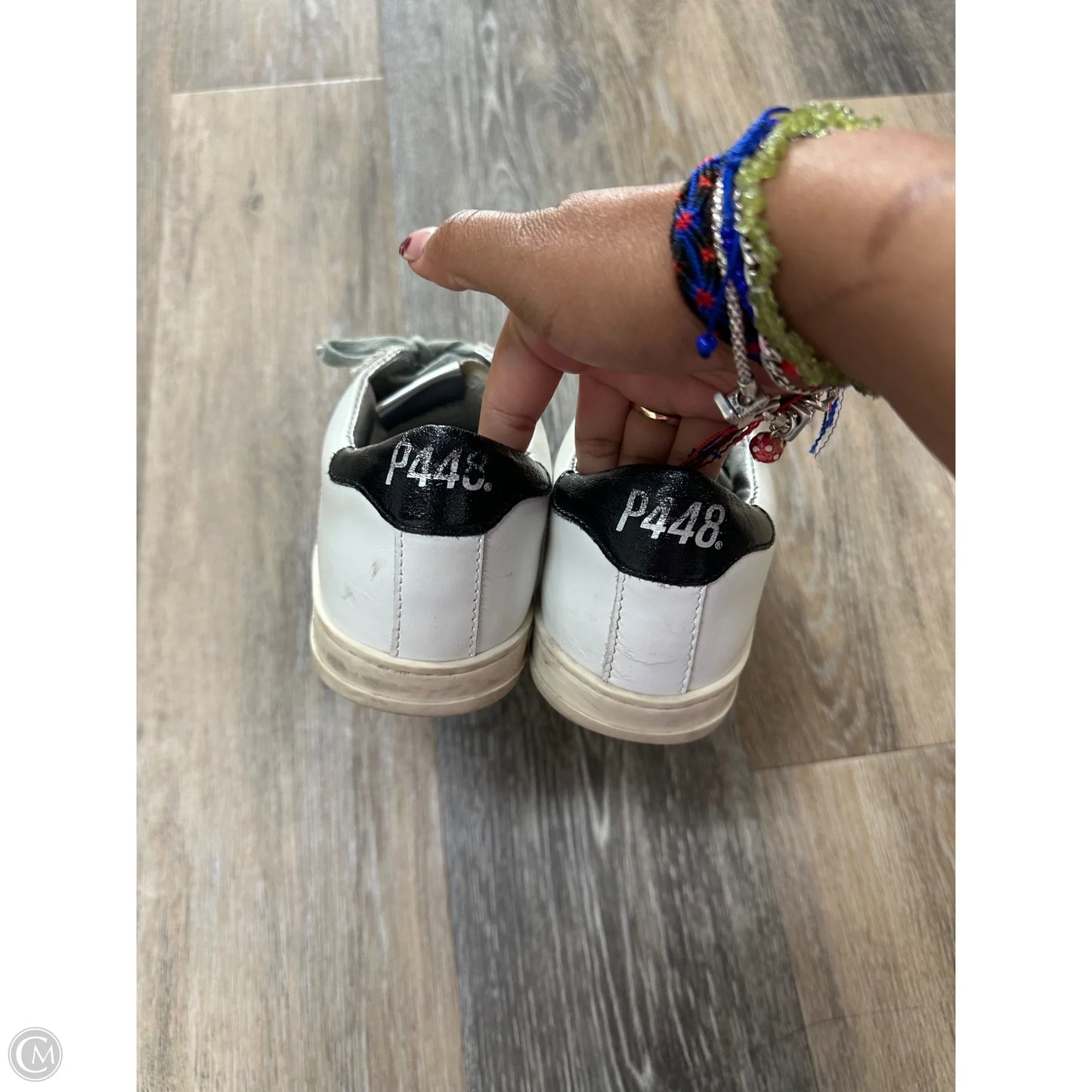 Shoes Sneakers By P448 In Black & White, Size: 8