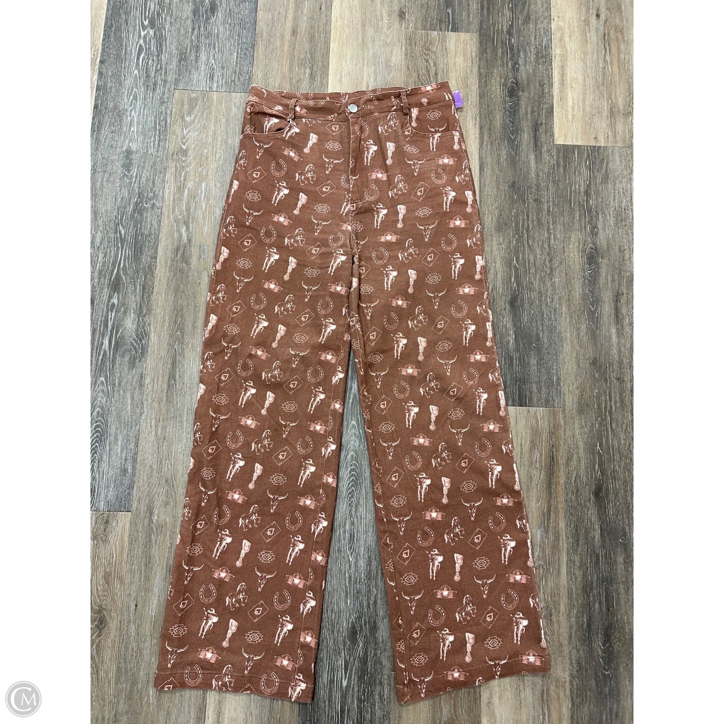Pants Wide Leg By Bailey Rose In Tan, Size: L