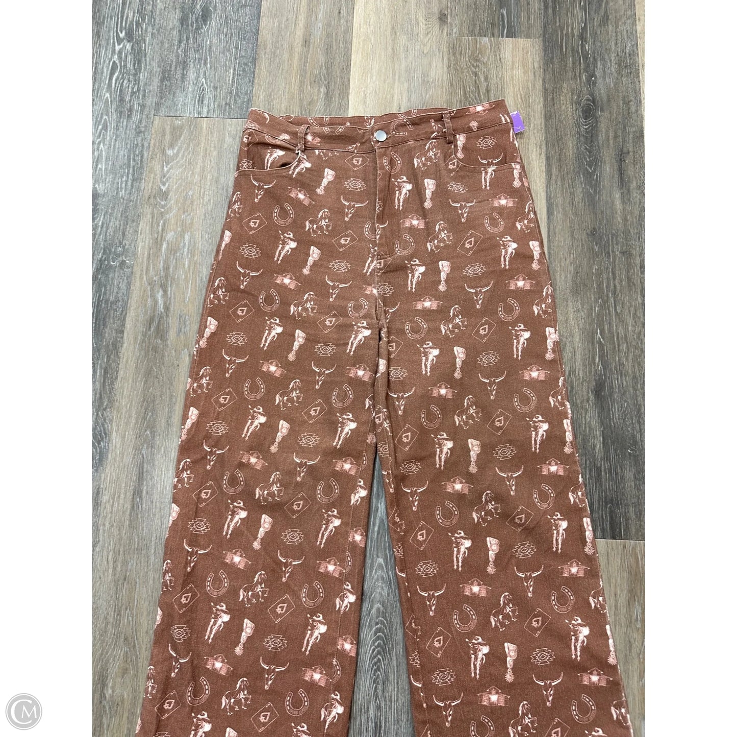 Pants Wide Leg By Bailey Rose In Tan, Size: L