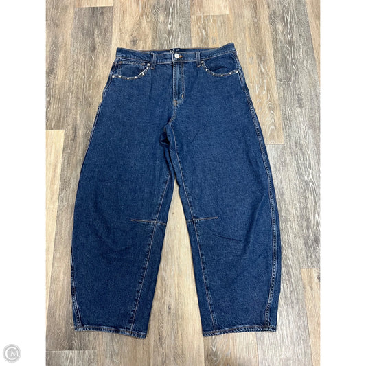 Jeans Wide Leg By Gap In Blue Denim, Size: 12