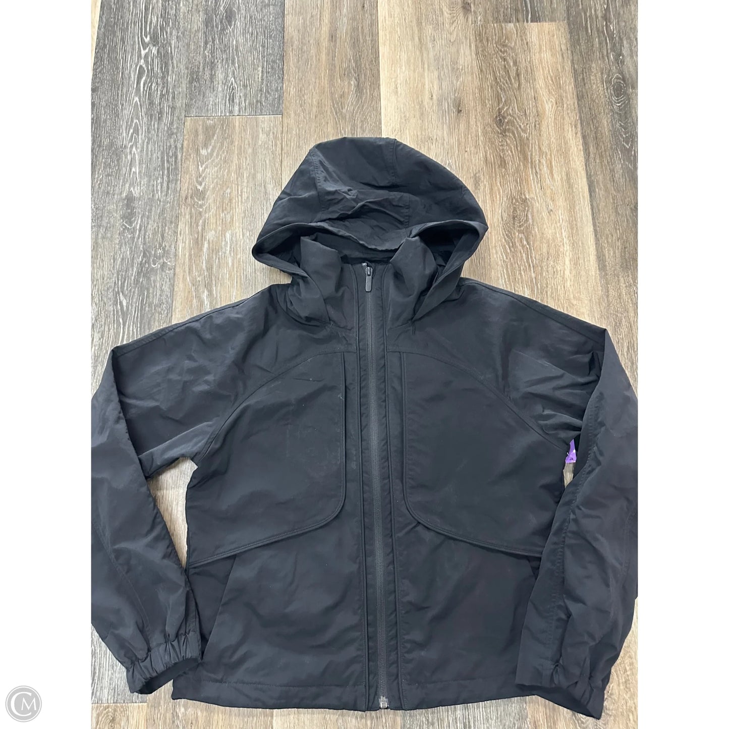 Athletic Jacket By Lululemon In Black, Size: 4