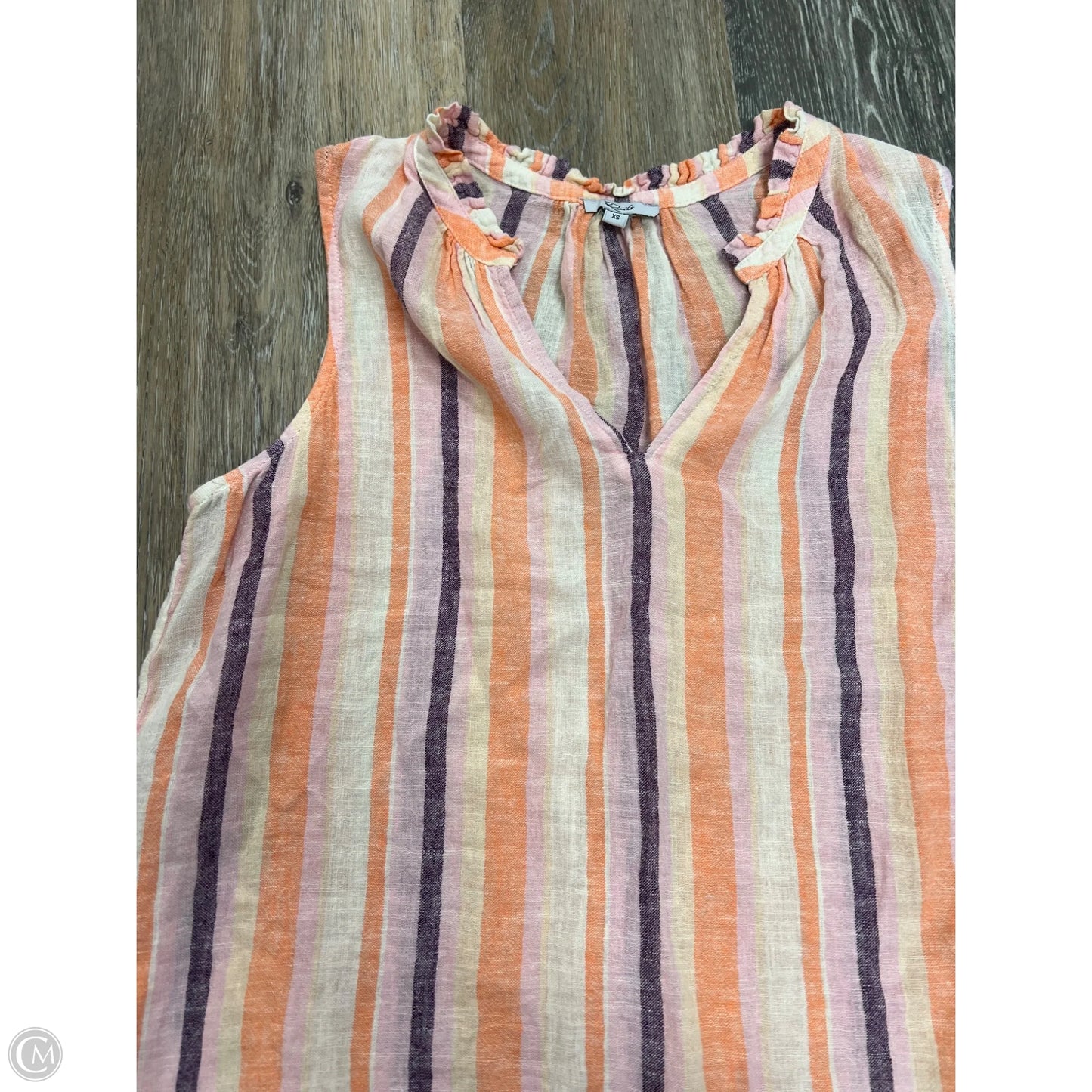Top Sleeveless By Rails In Striped Pattern, Size: Xs