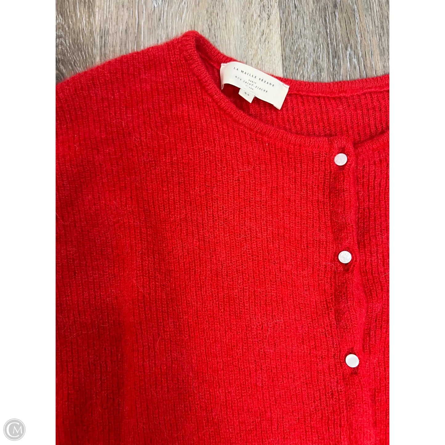 Sweater Cardigan By Sezane In Red, Size: Xs