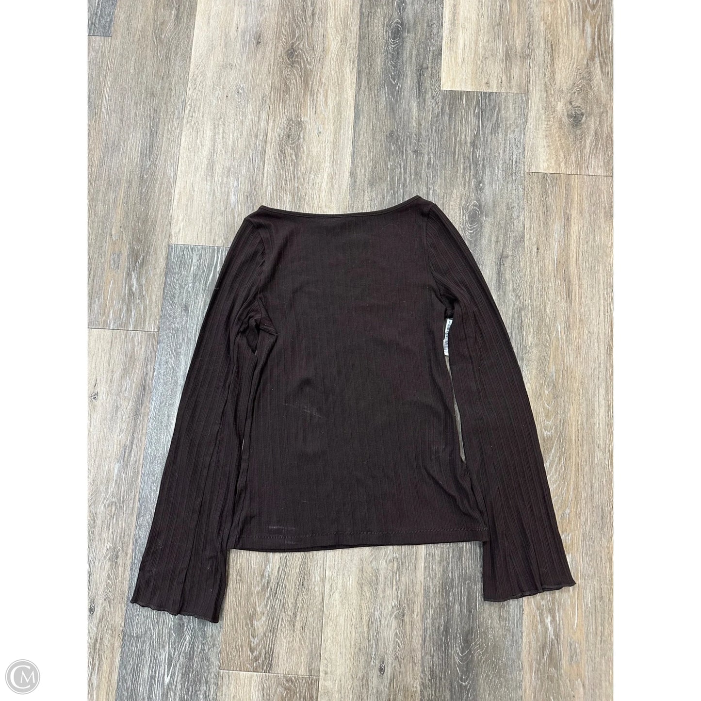 Top Long Sleeve By Madewell In Brown, Size: S