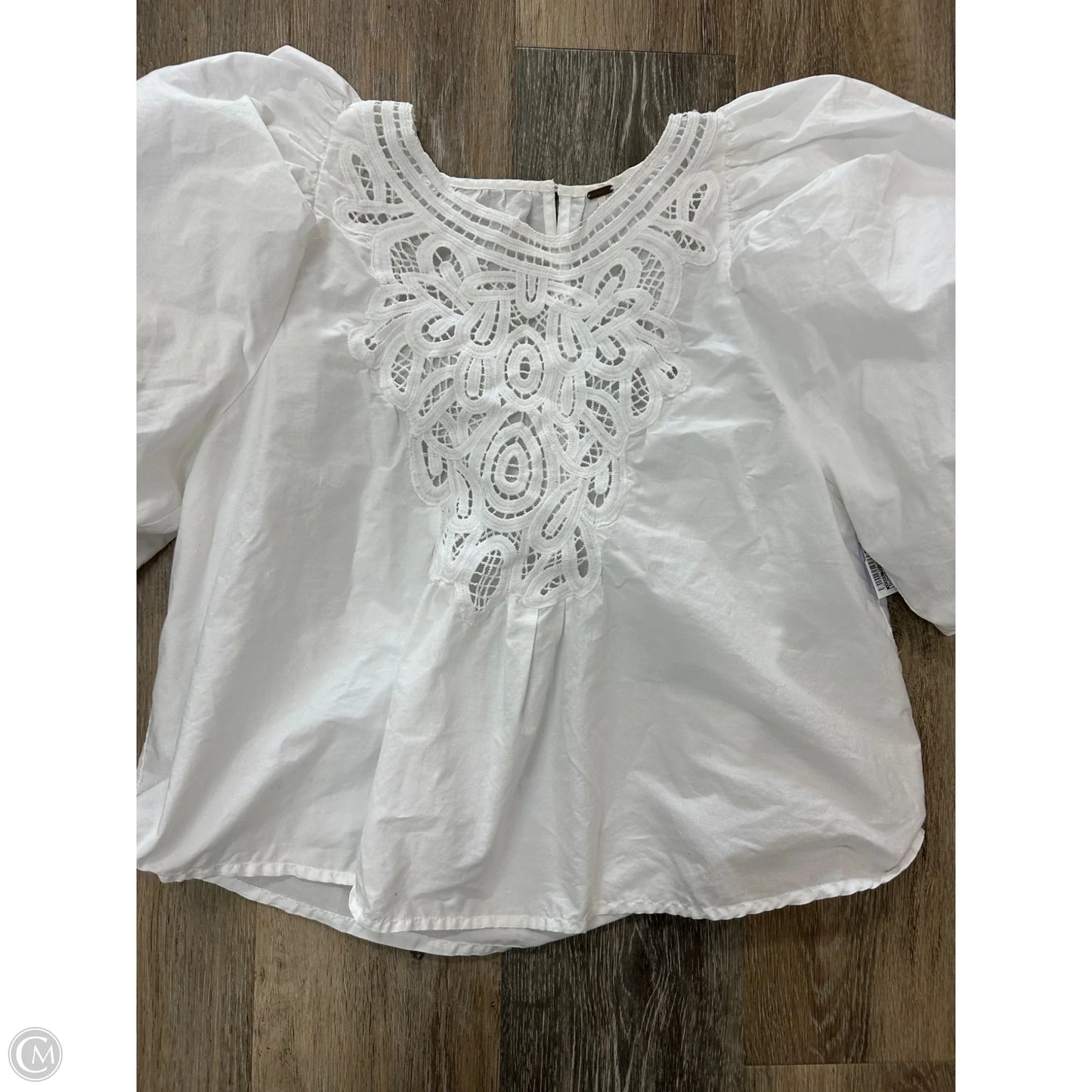 Blouse Short Sleeve By Free People In White, Size: S