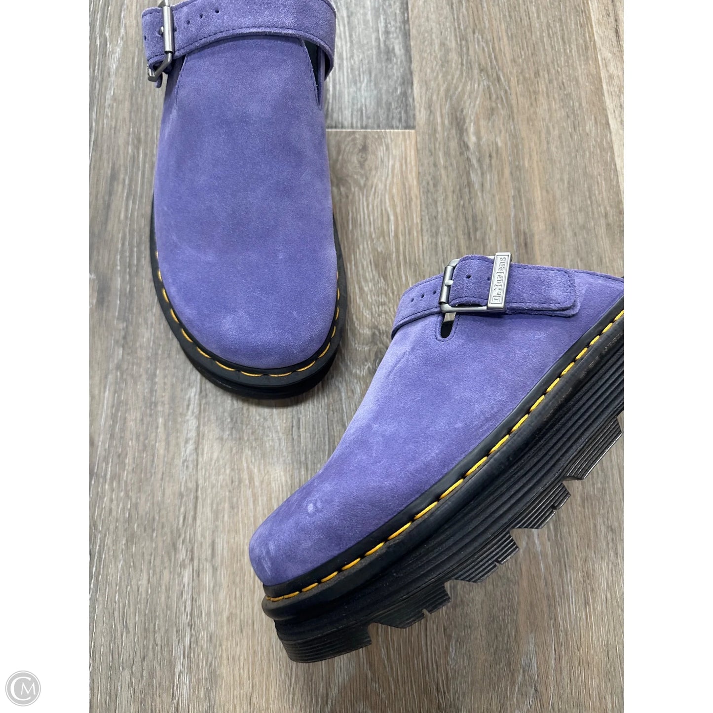 Shoes Heels Platform By Dr Martens In Purple, Size: 10