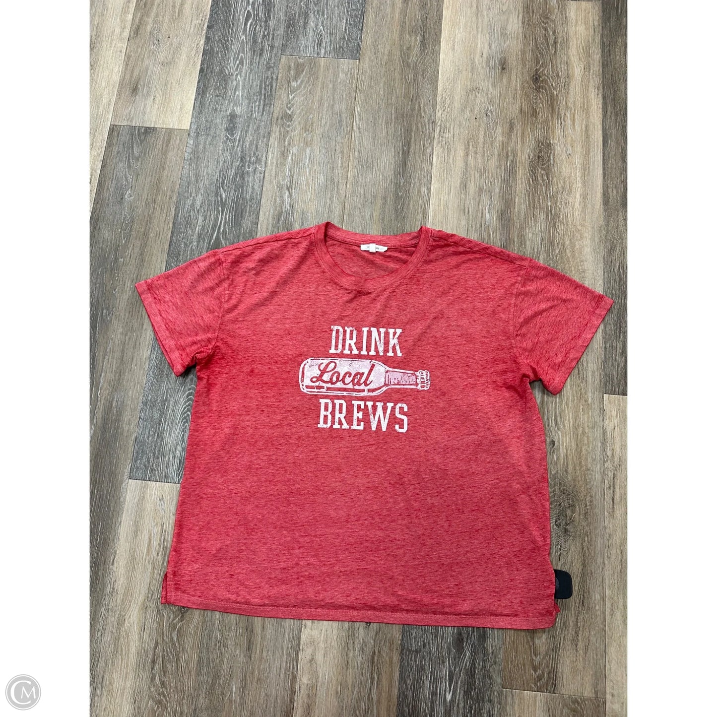 Top Short Sleeve By Maurices In Red, Size: L