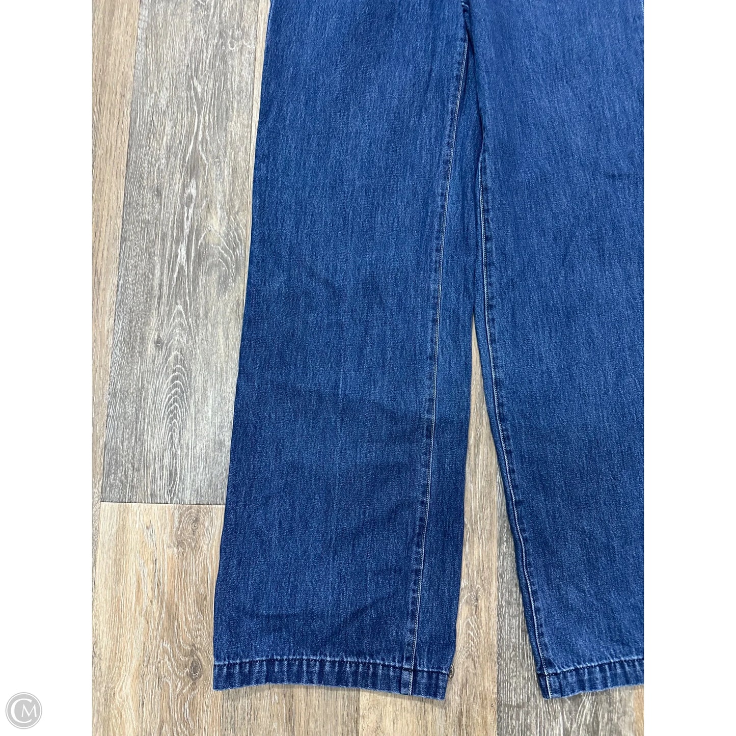 Jeans Wide Leg By L Agence In Blue Denim, Size: 6