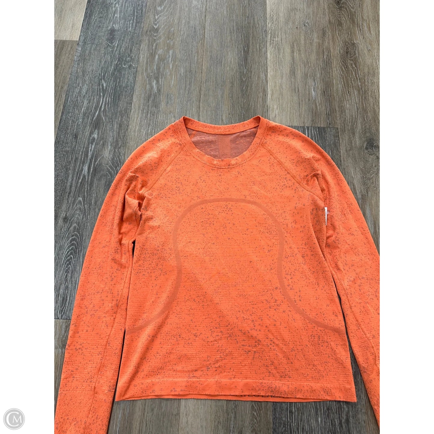 Athletic Top Long Sleeve Crewneck By Lululemon In Orange, Size: 6