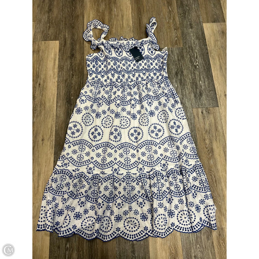 -Dress Casual Maxi By Crown And Ivy In Blue & White, Size: 2x