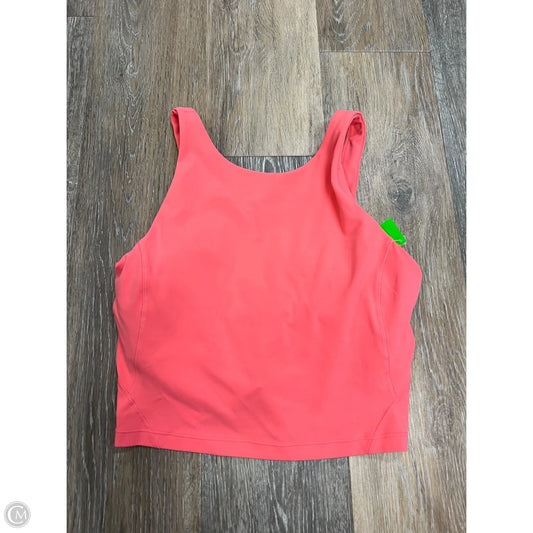 Athletic Bra By Lululemon In Coral, Size: 6