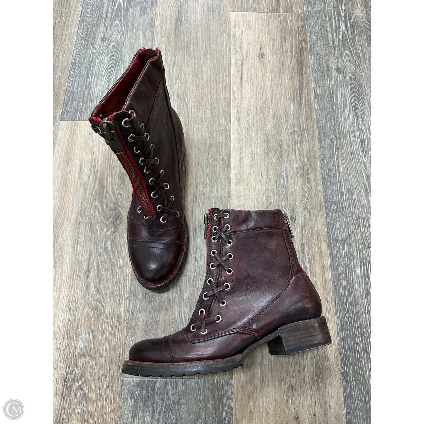Boots Ankle Flats By Freebird In Brown, Size: 8