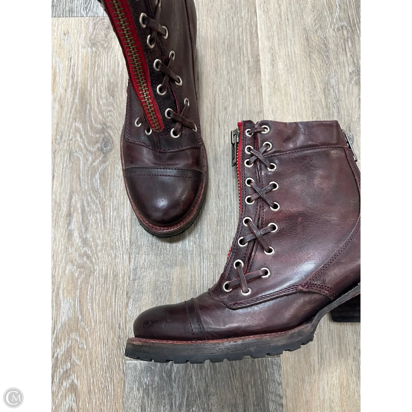 Boots Ankle Flats By Freebird In Brown, Size: 8