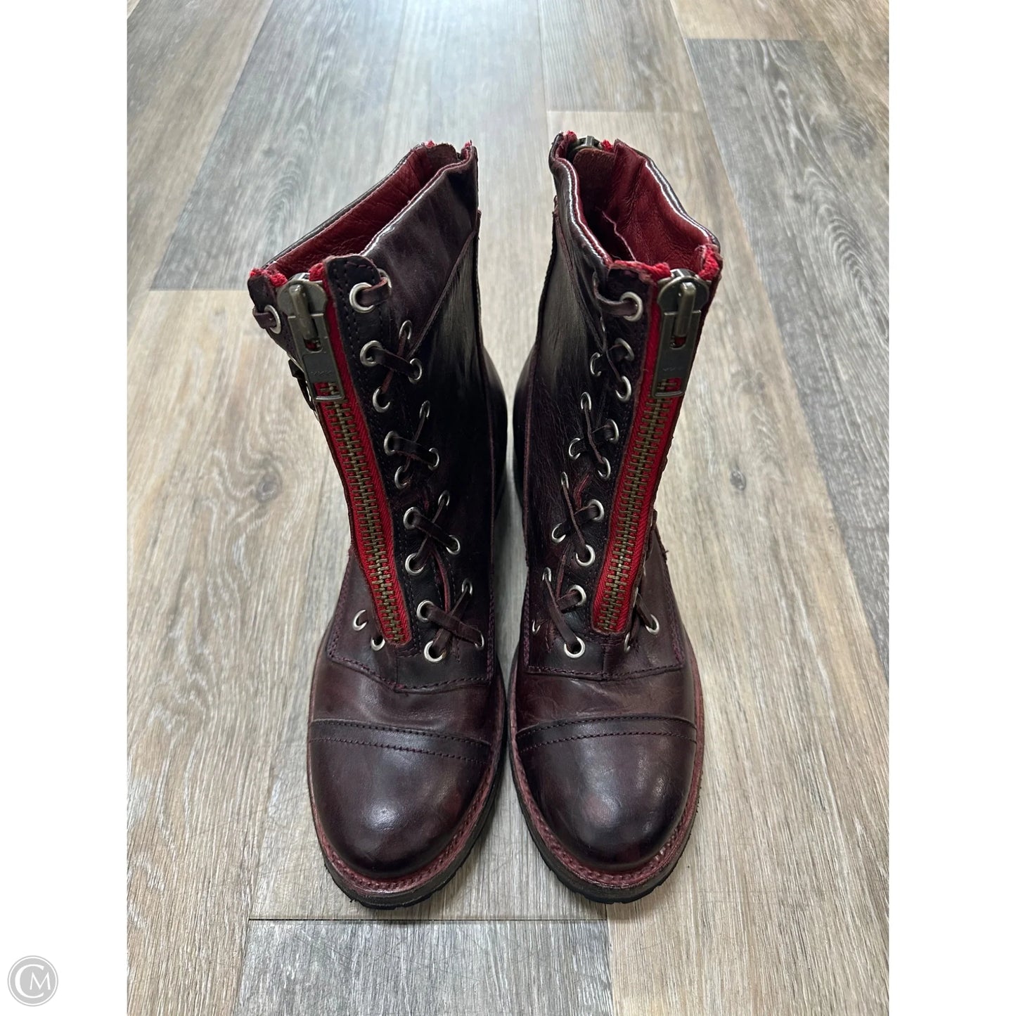 Boots Ankle Flats By Freebird In Brown, Size: 8