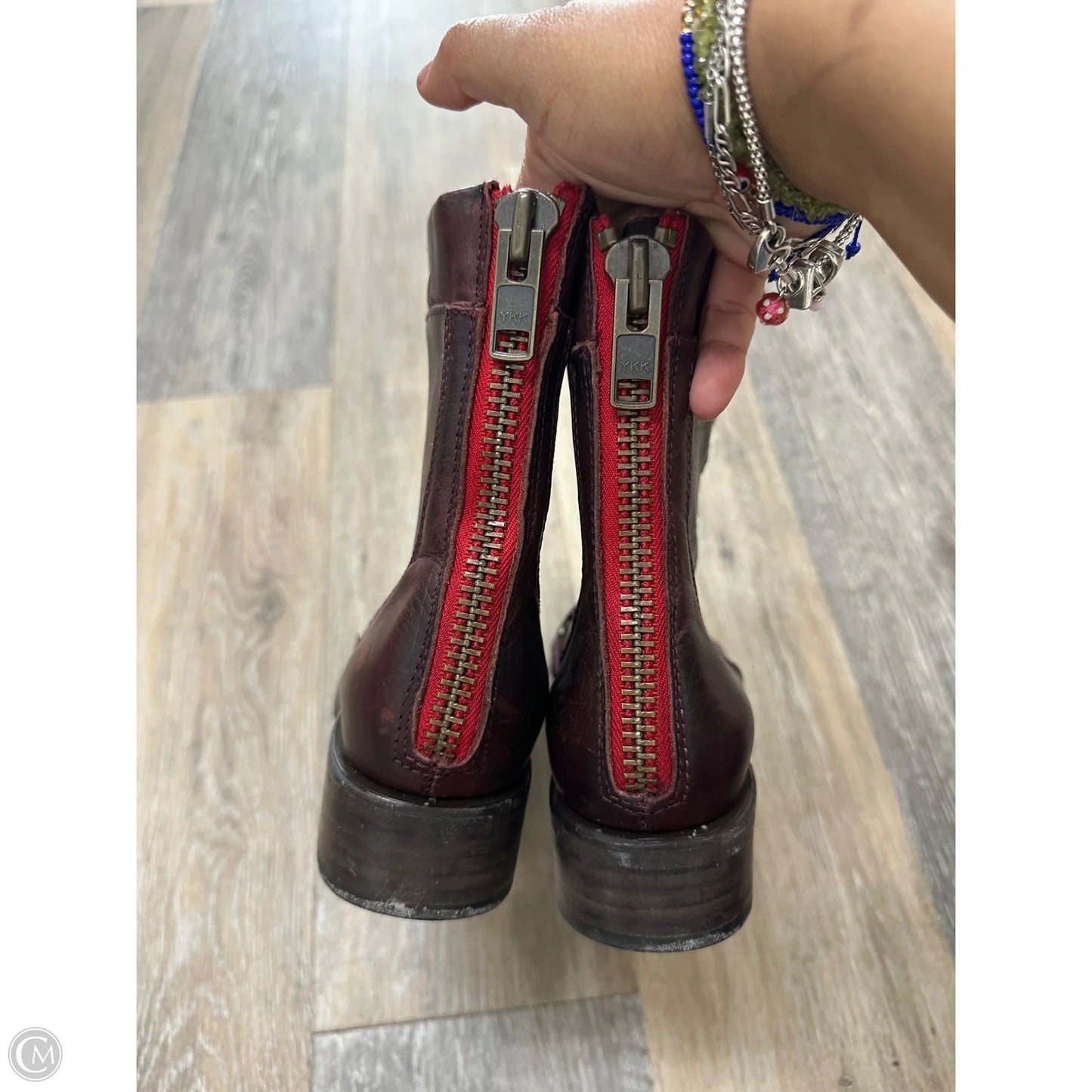 Boots Ankle Flats By Freebird In Brown, Size: 8