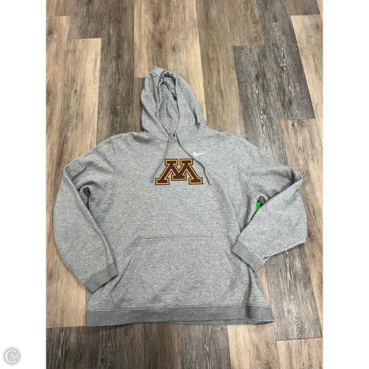 Athletic Sweatshirt Hoodie By Nike Apparel In Grey, Size: Xxl