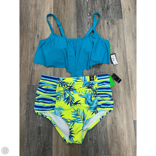 Swimsuit 2pc By Torrid In Blue & Green, Size: 1x