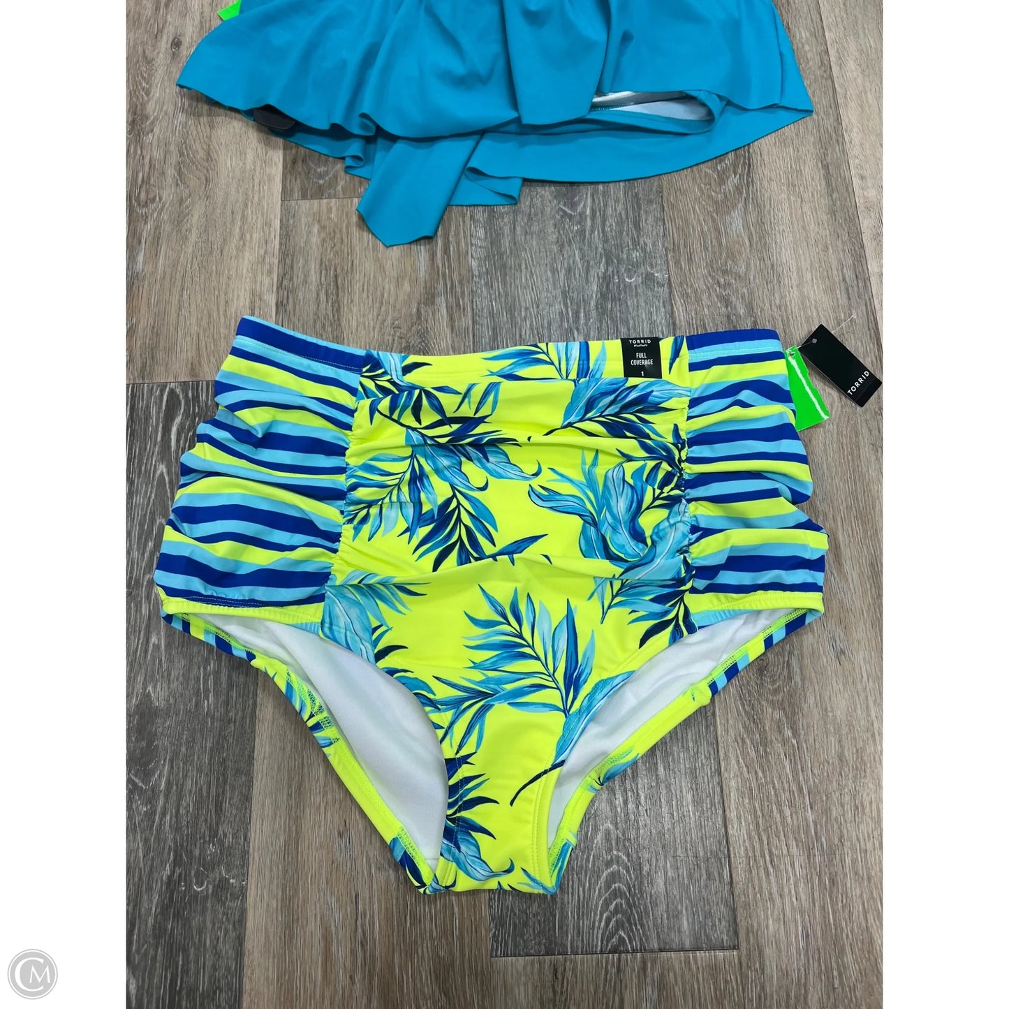 Swimsuit 2pc By Torrid In Blue & Green, Size: 1x