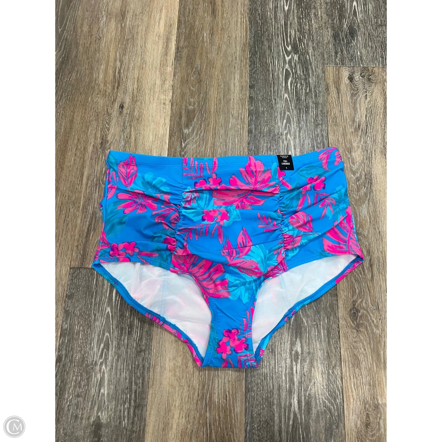 Swimsuit Bottom By Torrid In Blue & Pink, Size: 1x