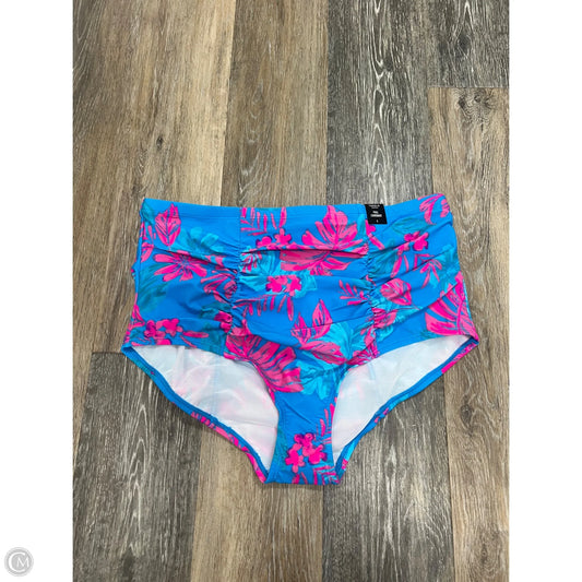 Swimsuit Bottom By Torrid In Blue & Pink, Size: 1x