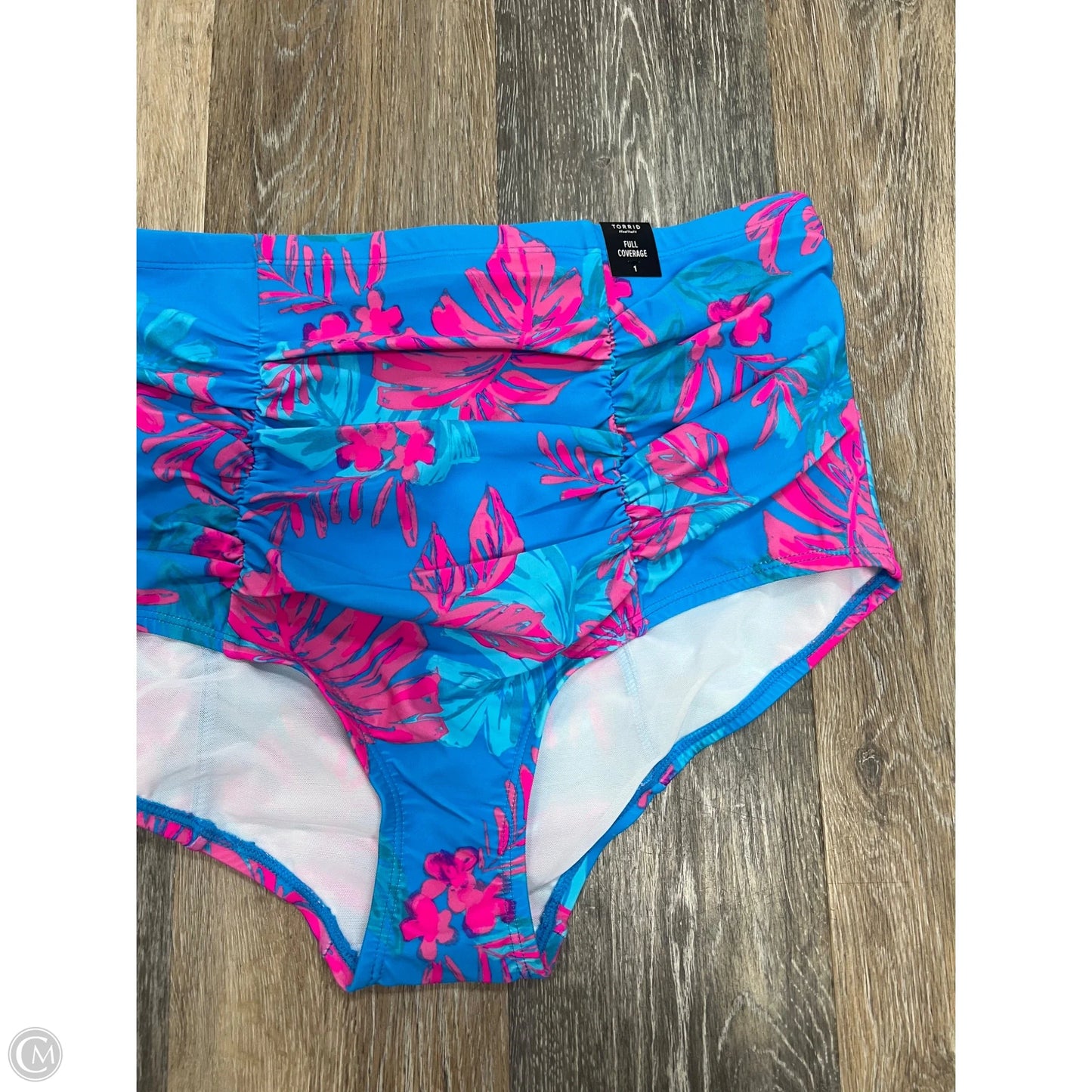 Swimsuit Bottom By Torrid In Blue & Pink, Size: 1x