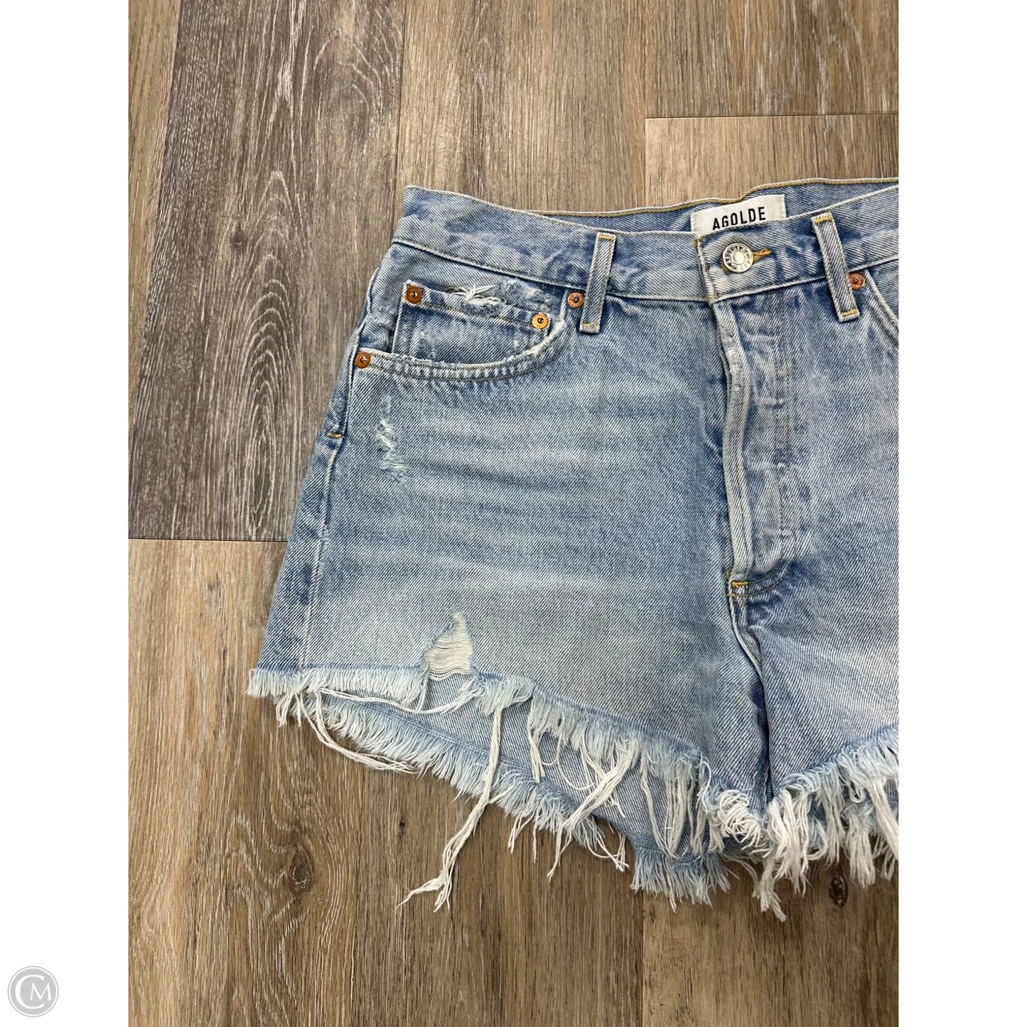-Shorts By Agolde In Blue Denim, Size: 4