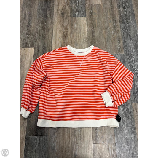 Sweatshirt Crewneck By Clothes Mentor In Striped Pattern, Size: L