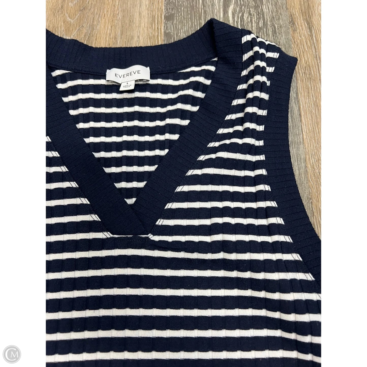 Tank Top By Evereve In Striped Pattern, Size: L