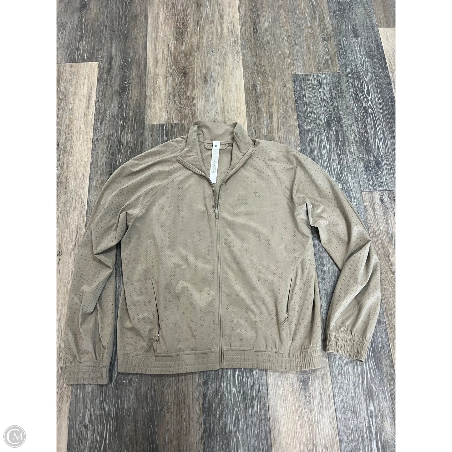 -Athletic Jacket By Lululemon In Tan, Size: 10