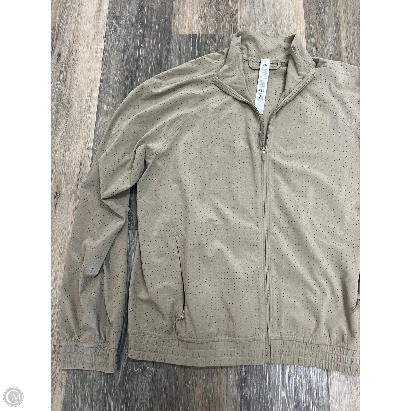 -Athletic Jacket By Lululemon In Tan, Size: 10