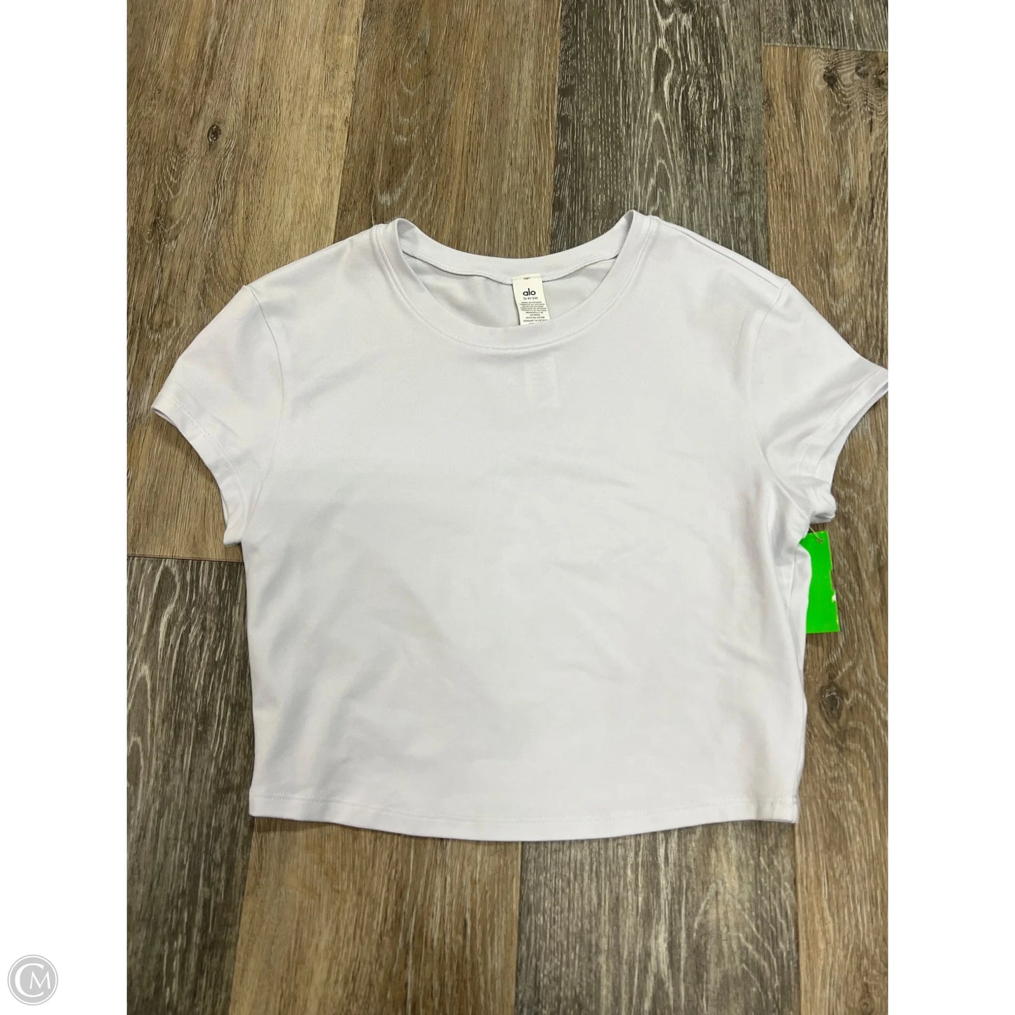 Athletic Top Short Sleeve By Alo In White, Size: S