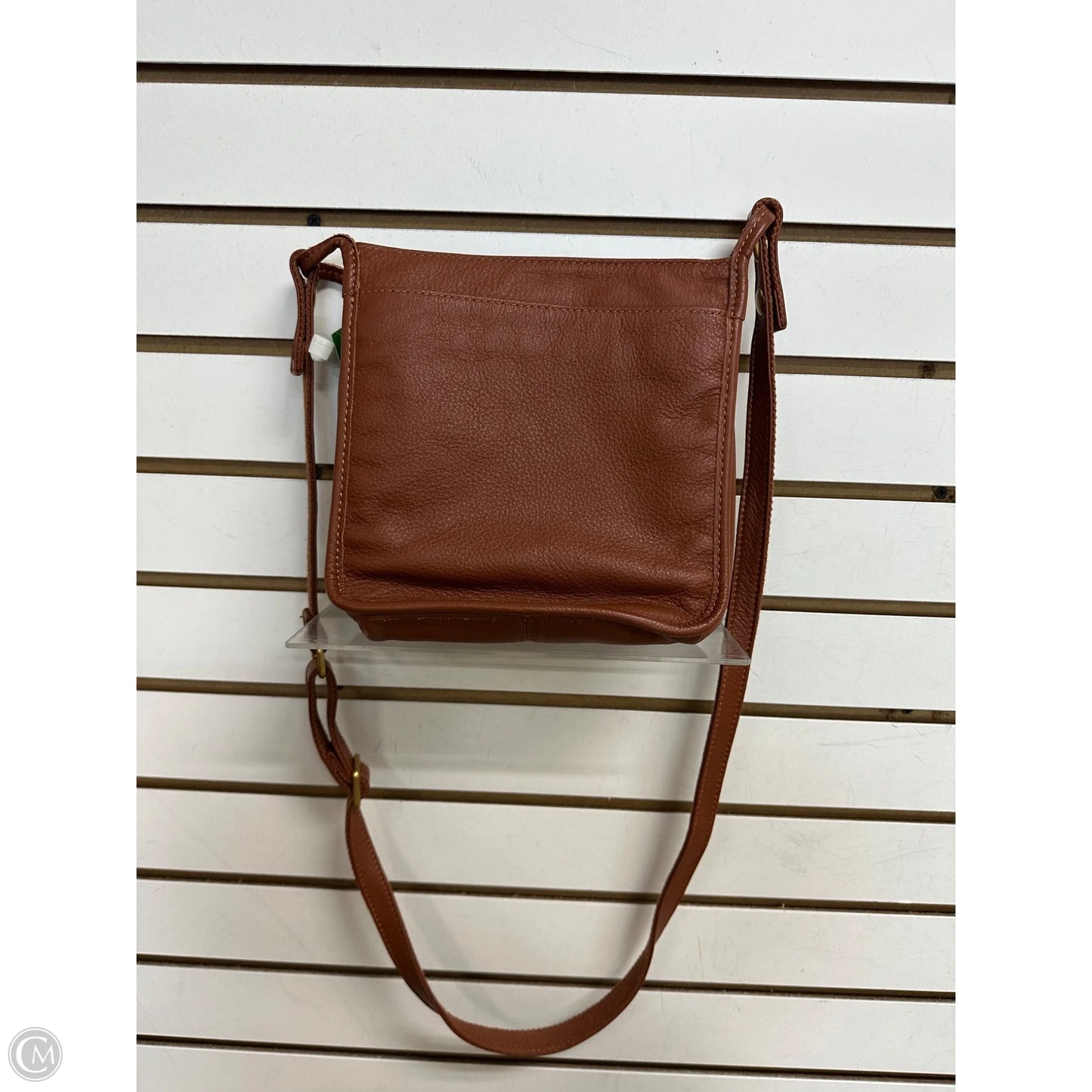 -Handbag Leather By Minooy, Size: Medium