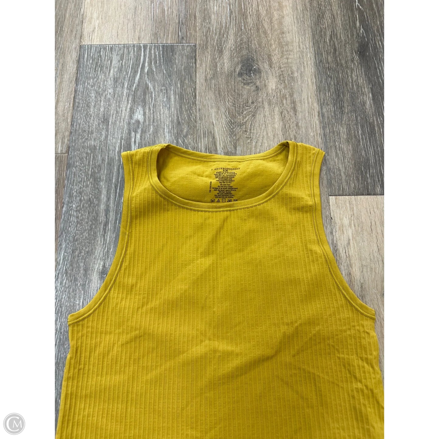 Tank Top By Anthropologie In Yellow, Size: S