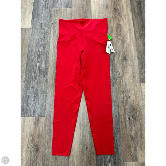 Athletic Leggings By Spanx In Red, Size: L