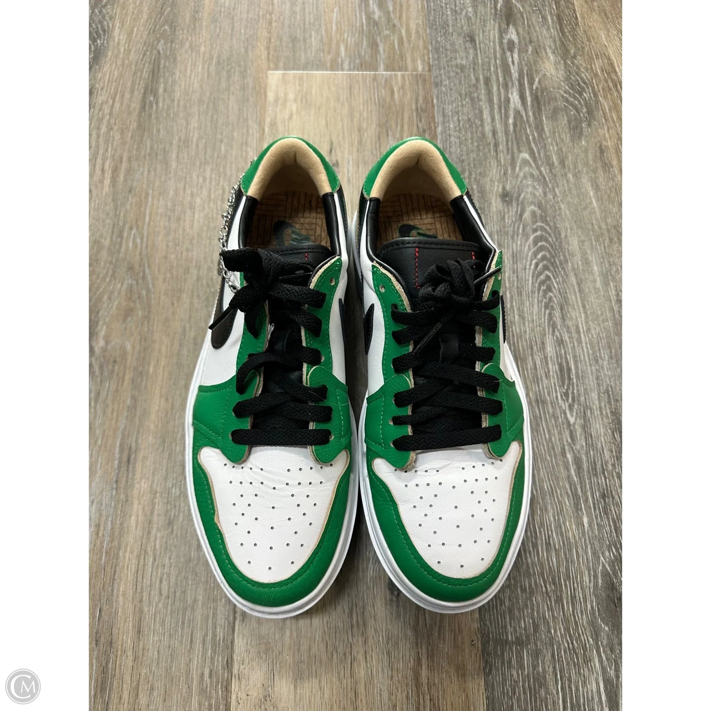Shoes Sneakers By Nike In Black & Green, Size: 10