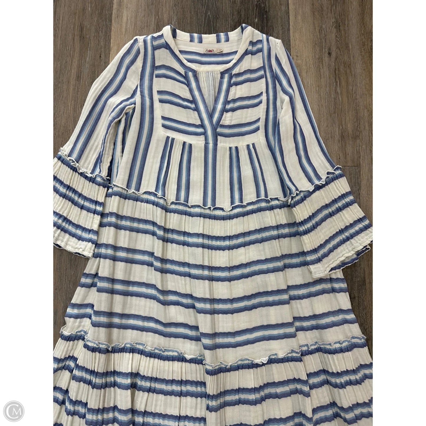 Dress Casual Maxi By Faherty In Striped Pattern, Size: S