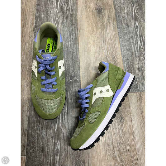 Shoes Athletic By Sacouny In Green & Purple, Size: 7.5