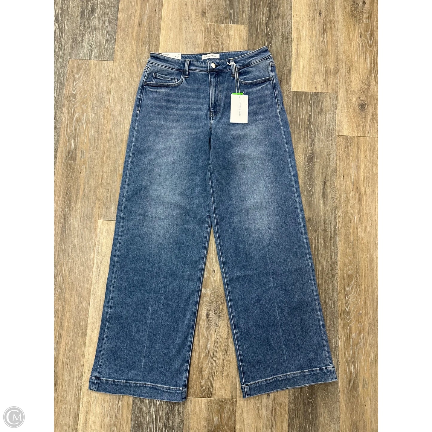 Jeans Wide Leg By Flying Monkey In Blue Denim, Size: 12