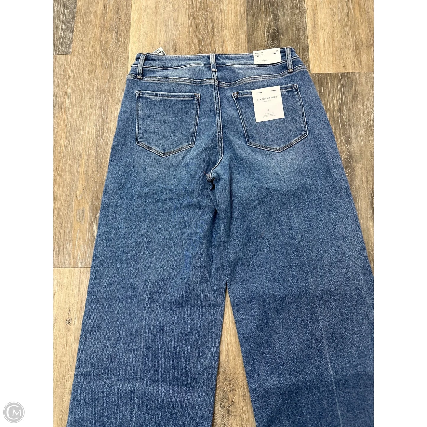 Jeans Wide Leg By Flying Monkey In Blue Denim, Size: 12
