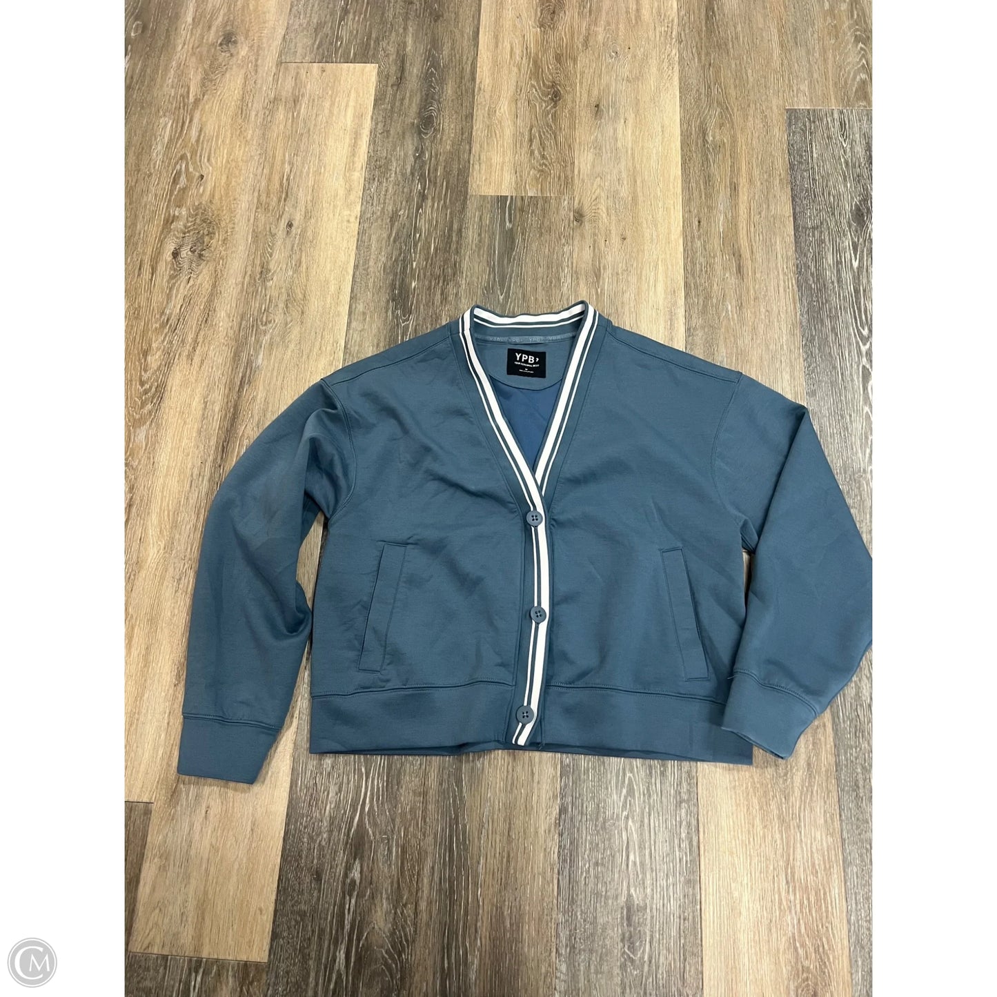 Athletic Sweatshirt Collar By Ypb In Blue, Size: M