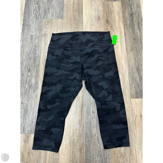 Athletic Leggings Capris By Lululemon In Camouflage Print, Size: 16