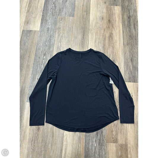 Athletic Top Long Sleeve Crewneck By Athleta In Black, Size: L