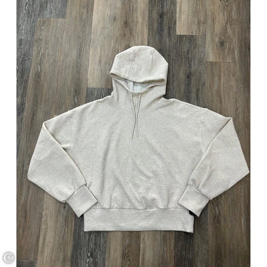 Athletic Sweatshirt Hoodie By Old Navy In Cream, Size: Xl